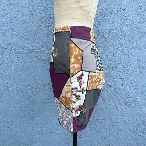 Designer Marni Skirt Cotton Abstract Funky Print Knee Length Clothing - Picture 7 of 11